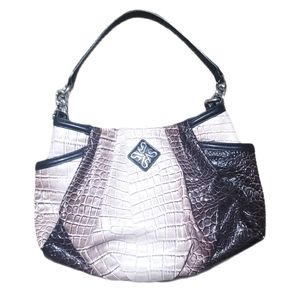Simply Vera Vera Wang Alicia Glazed Snakeskin Hobo Purse
